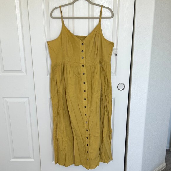 Modcloth Mustard Midi Dress - Picture 1 of 6